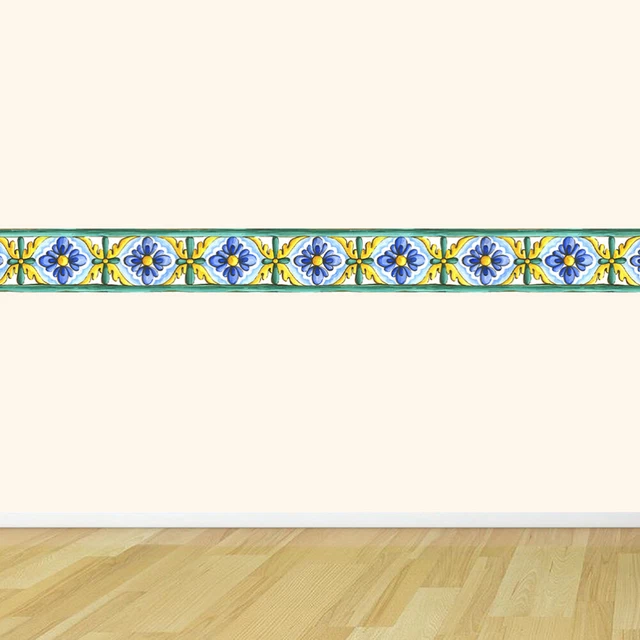 Wall Decal Bathroom Sticker Vintage Sticker Tile Stickers Waist Line Sticker