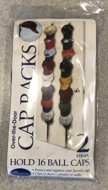 Cap Rack (1 Pair, See Photos) Holds up to 16 Caps for Baseball Hats Over Door