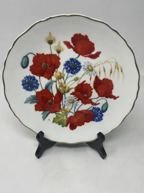 Royal Albert Cornfield Poppies Limited Edition Decorative Plate By Jo Hague