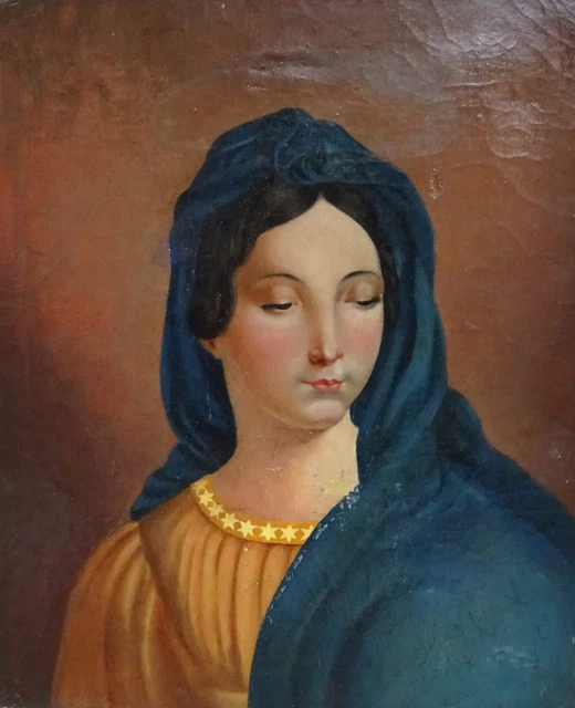 Toile Vierge Marie Encadrée - Impression Sur Toile, Dimensions 40.6 X 61 Cm, Décoration Murale Spirituelle