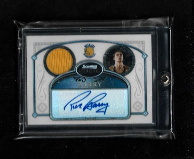Rick Barry 2006-07 Bowman Sterling REFRACTOR Jersey Auto #/199 RARE Warriors HOF