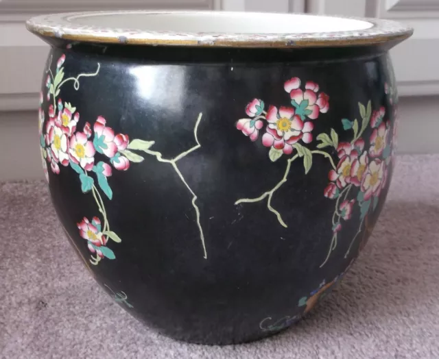 Antique Large CETEM WARE- MALING Fishbowl/Planter 8.1/2" x 9" Dia 2