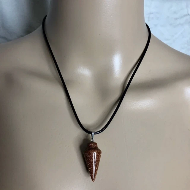Gemstone Natural Crystal Quartz Healing Point Chakra Stone Pendant Necklace