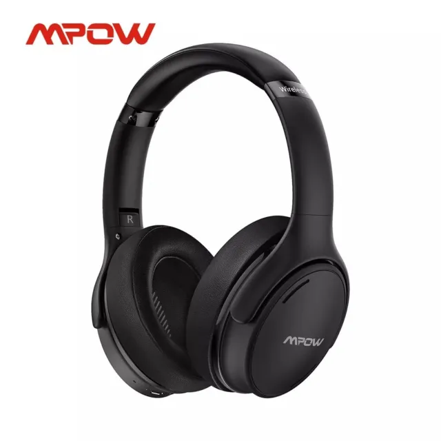 MPOW H19 IPO wireless 5.0 Over Ear Kopfhörer Bluetooth®, Schwarz Noise Cancellin