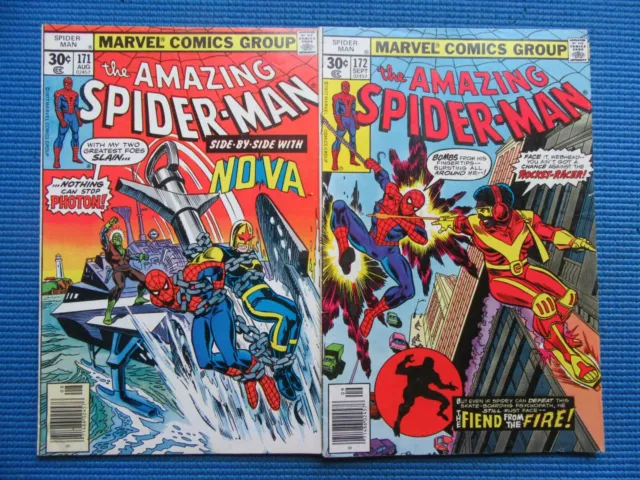 Amazing Spider-Man # 171 And 172 - (Vg+) -Nova-Photon-Rocket Racer-J.jonah