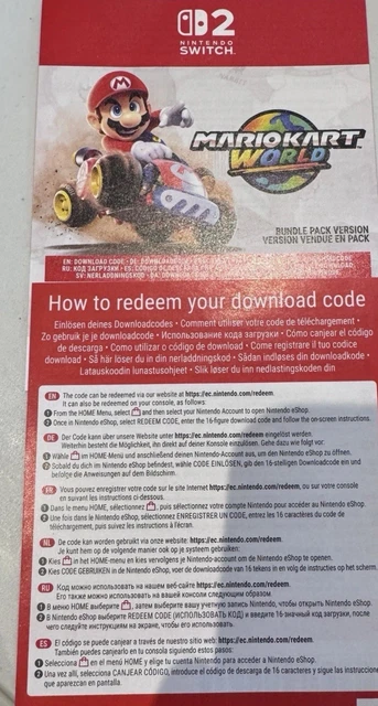 Mario Party Eshop Code Free MARIO KART WORLD - Nintendo Switch 2 eShop Digital Code £42.27 ...