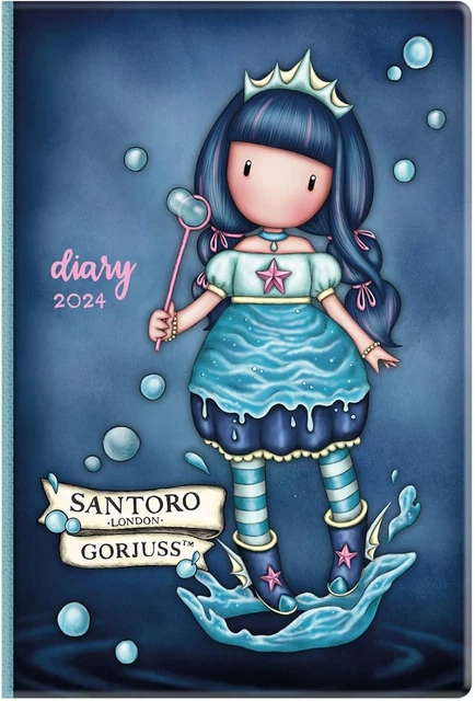 Santoro Gorjuss, Walking On Water A7 Diary 2024 Week To View Water Star Sign