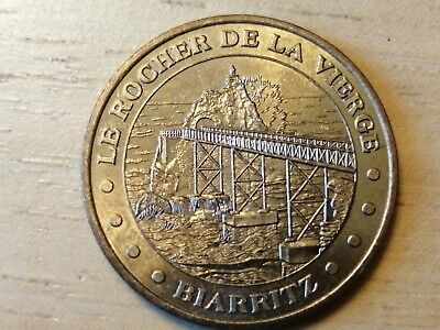 medaille souvenir MDP monnaie de Paris le rocher de la Vierge Biarritz 2003B