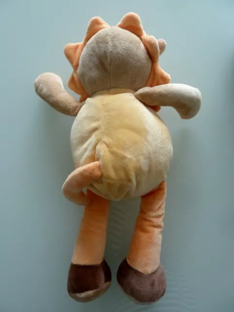 *. DOUDOU PELUCHE DOUKIDOU dou kidou LION ORANGE BEIGE FEUILLE 38cm ETAT NEUF* 3