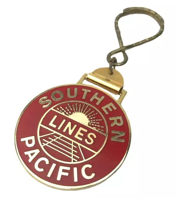 Vtg Southern Pacific SP Lines Railroad Keychain Train Locomotive H.M.C. Korea