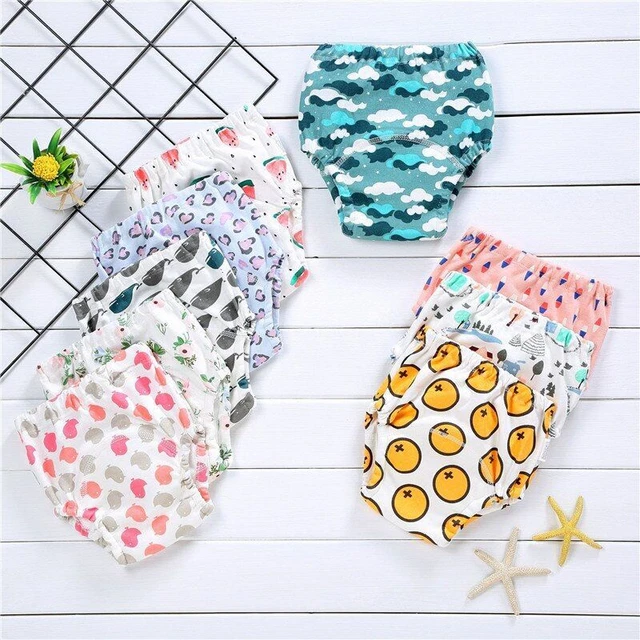 Cloth Diaper Baby Reusable Cotton Training Pants Washable Nappy Infant Underwear 4