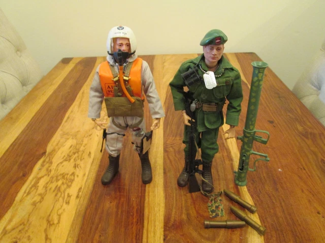 VINTAGE ACTION MAN. 2 PHs Scramble Pilot, and Green Beret, With ...