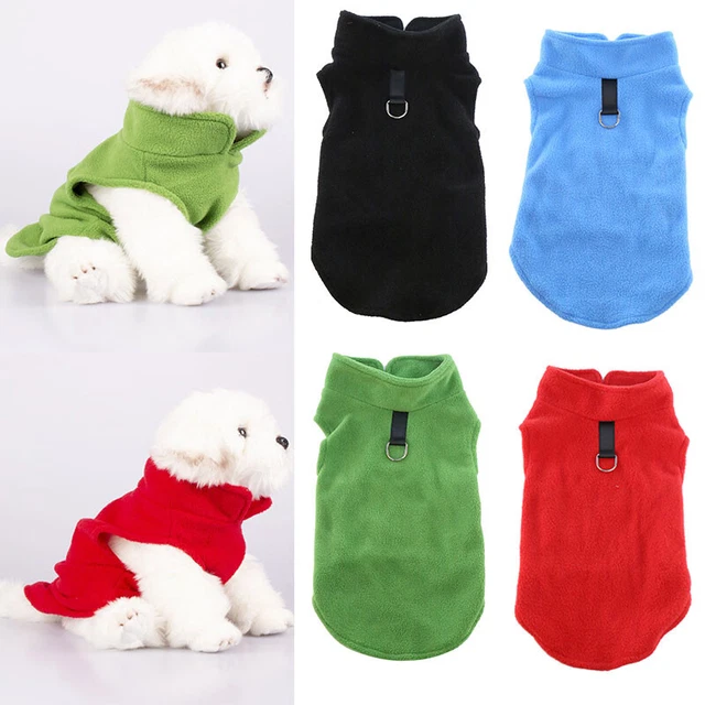 Animale domestico cane gatto pile caldo gilet abbigliamento cappotto cucciolo t-shirt pullover E
