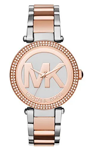 Michael Kors Parker Two Tone Crystal Womens Watch MK6314-used