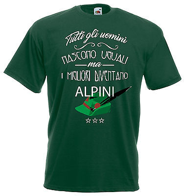 T-shirt Maglietta J1219 Solo i Migliori Diventano Alpini Esercito Idea Regalo
