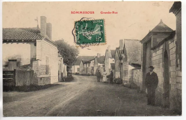 SUMSOUS - Marne - CPA 51 - the big street