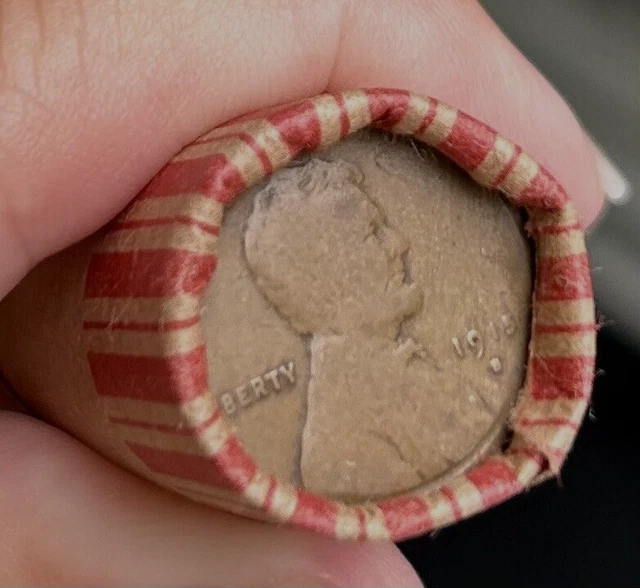 Unsearched Wheat Cent Roll, 1915 S On End, Uncirc. Wheat On End #147764