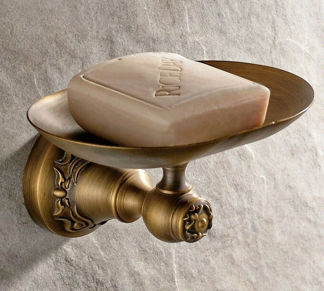 Antique Brass Wall Mounted Bathroom Soap Dish Holder Accessories 2ba429
