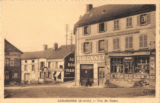 Cpa 95 Luzarches Rue Du Cygne