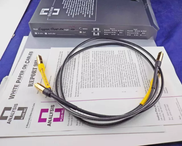 Analysis Plus Copper Oval-In RCA Stereo Audio Cable 1M (3.2ft) Unused Open Box
