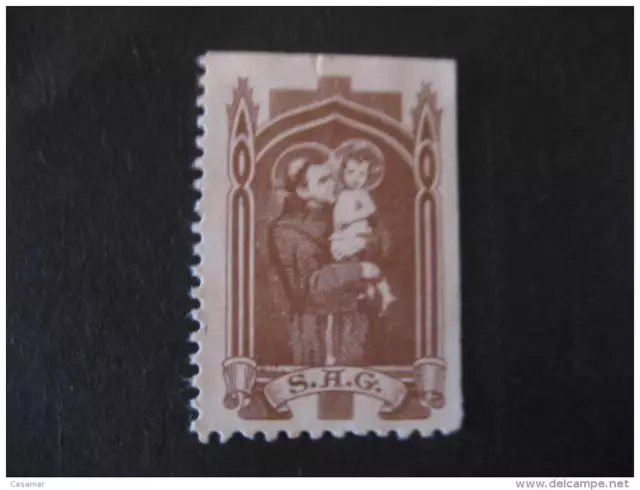 S.A.G. Religion Poster Stamp Label Vignette Vi�eta Spain