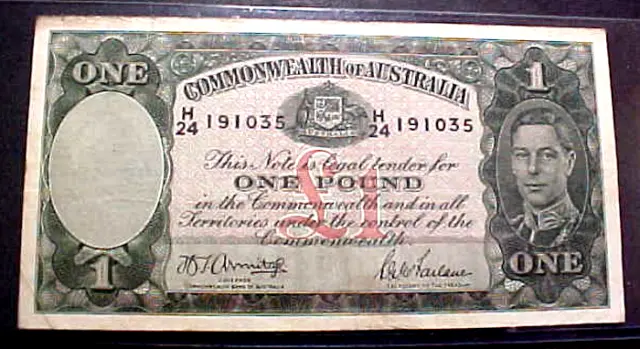 Australia One Pound Currency Note.........min. Bid .01 & No Reserve!