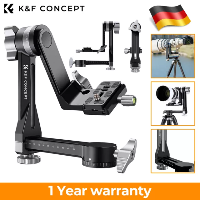 K&F Concept 360° Panoramic Gimbal Tripod Head Heavy Duty Stativkopf für DSLR DE