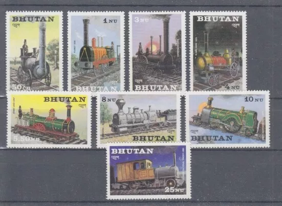 Railway - Locomotives Bhutan 852 - 59 (MNH)