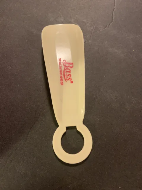 Vintage Bass Hard Plastic Shoe Horn  Advertising Promo Item. A true classic.