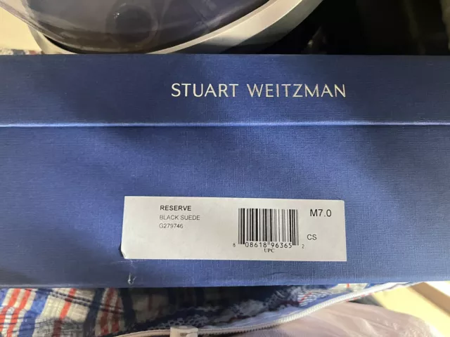 !! 7W - Stuart Weitzman Reserve Women's Over the Knee Boots Black Suede NIB 795