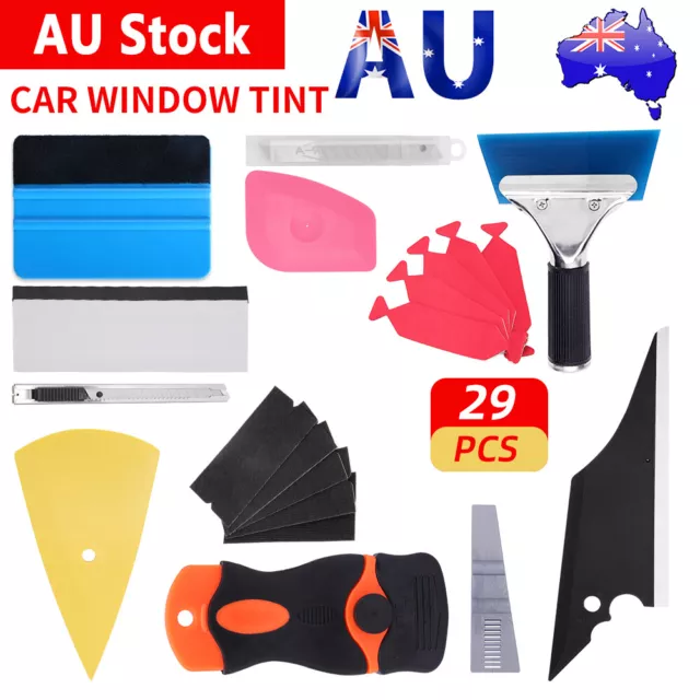 29PCs Car Window Tint Kits Wrapping Vinyl Tools Squeegee Scraper Applicator  Kit