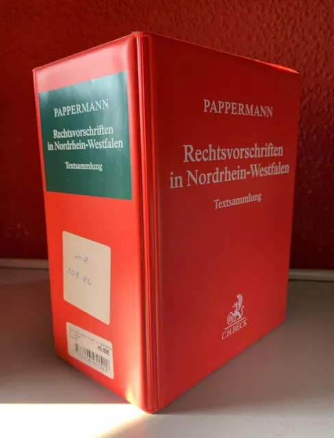 Pappermann - Rechtsvorschriften in Nordrhein-Westfalen Textsammlung (+ 109. EL)