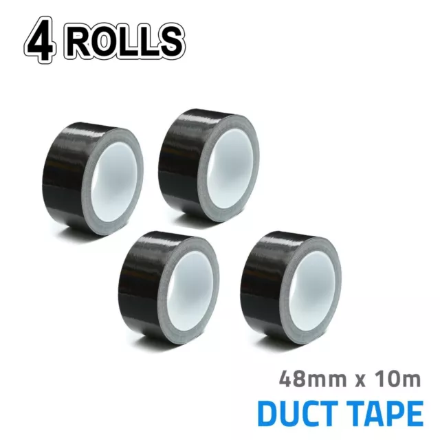 4x Rolls Duct Tape Gaffa Gaffer Self Adhesive Repair Cloth WaterProof 48mm x 10m