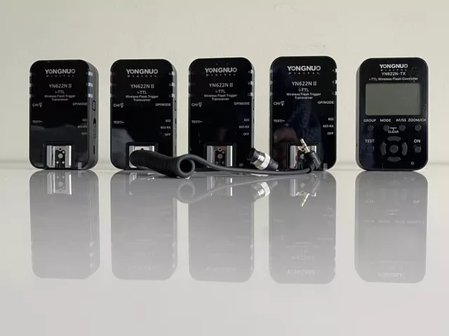 YONGNUO YN-622N Wireless Flash Controller Trigger and 4 Transceivers for Nikon