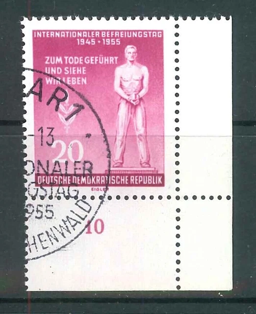 DDR Michel-Nr. 460 YII gestempelt - Ecke 4 - geprüft Ruscher BPP - Mi. 50.-