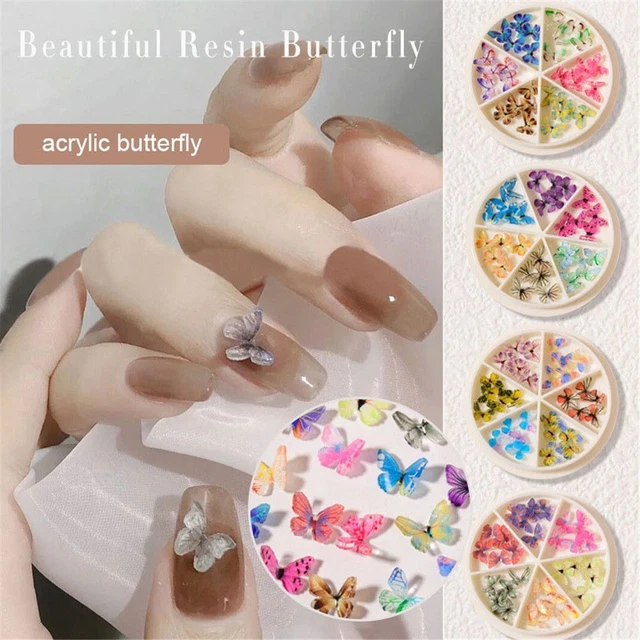 de bricolage Charmes à ongles 3D Mini papillon Décoration d'ongle Strass