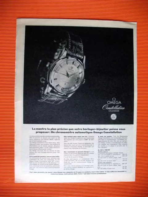 Publicite De Presse Omega Constellation Montre Pour La Vie Horlogerie Ad 1959