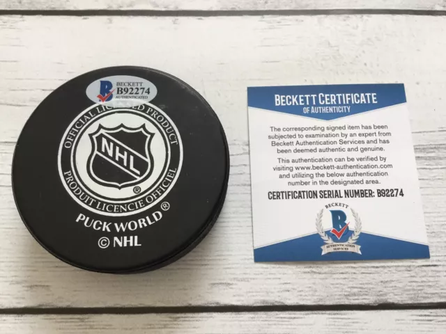 Brendan Shanahan Signed NY New York Rangers Hockey Puck Beckett BAS COA a 2