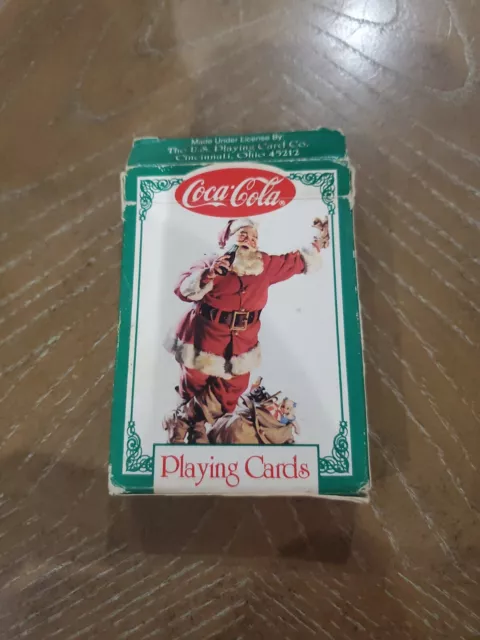 Vintage 1994 Coca Cola Playing Cards Decks Christmas Santa Claus