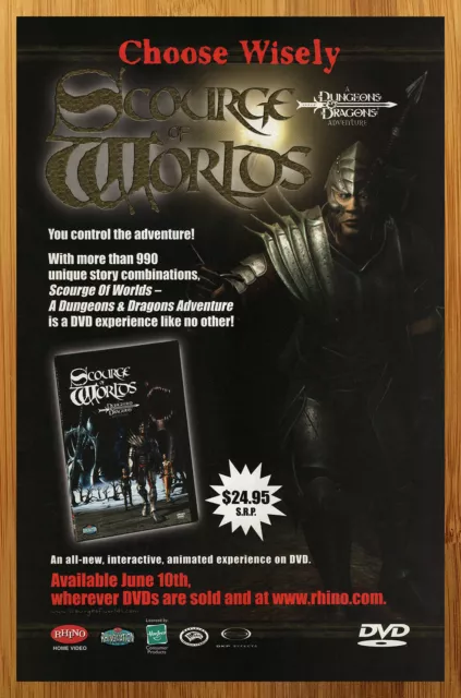 2003 Dungeons & Dragons Scourge of Worlds DVD Print Ad/Poster Official Promo Art