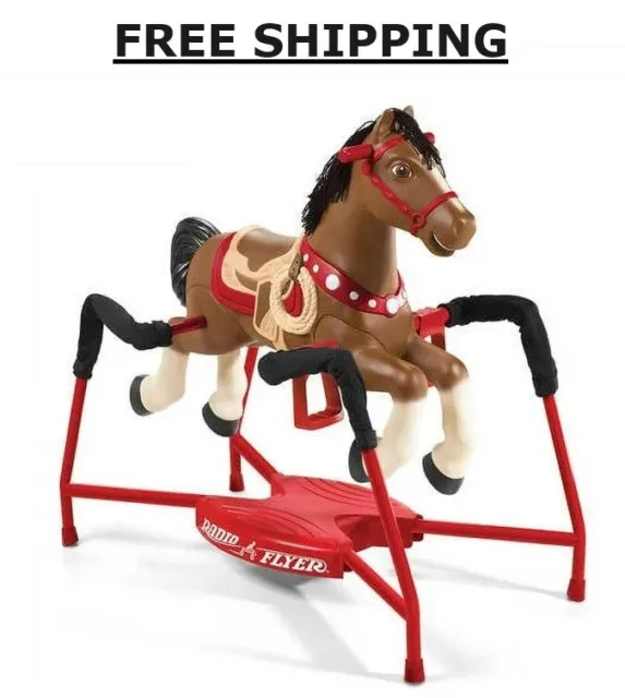 Radio Flyer, Blaze Interactive Spring Horse, Ride-on with Sounds for Boys and