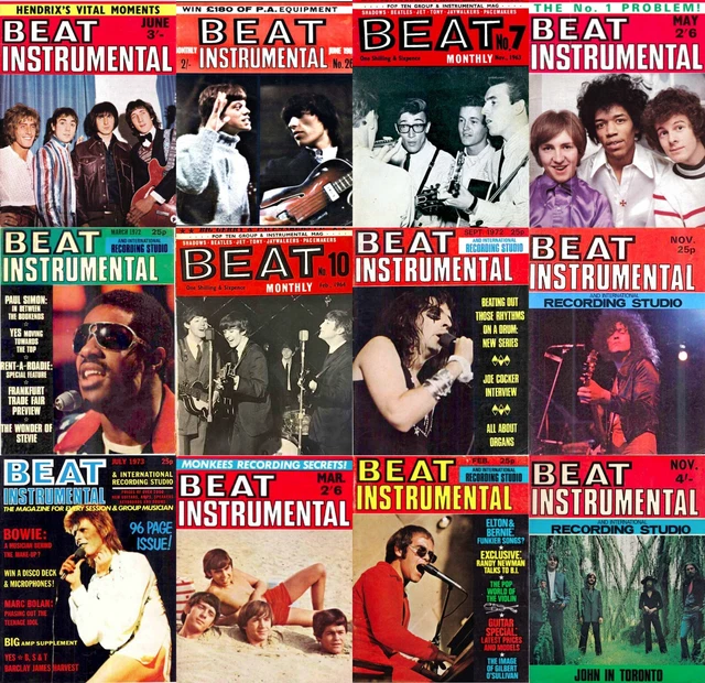 150+ Beat Instrumental Magazine's 1963-1975 (DVD) + Melody Maker Record Mirror
