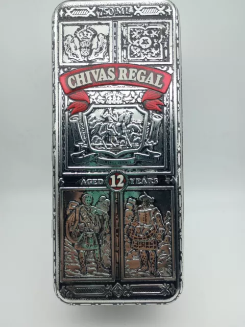 Vintage Tin Chivas Regal Whiskey 12Year Tin 750 ML BOTTELD IN SCOTLAND Carry Box