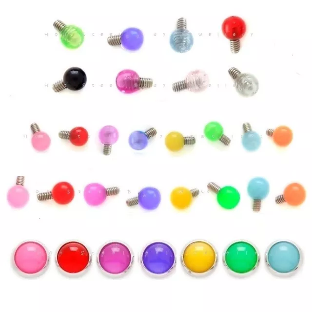 Dermal Anchor Top - Ball Micro Dermal Head Microdermal Flat Surface Piercing