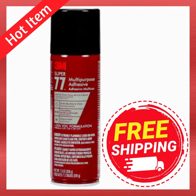 Spray Adhesive Super 77 Glue Hold Strong Mega Contact Solvent Multipurpose 7.3oz