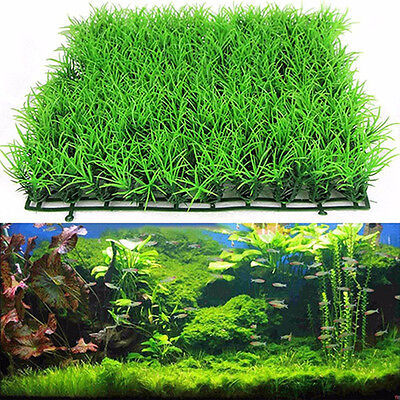 MCArtificial agua verde hierba planta césped acuario acuario Landsc Hd
