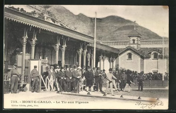 CPA Monte-Carlo, le Tir aux Pigeons 1903
