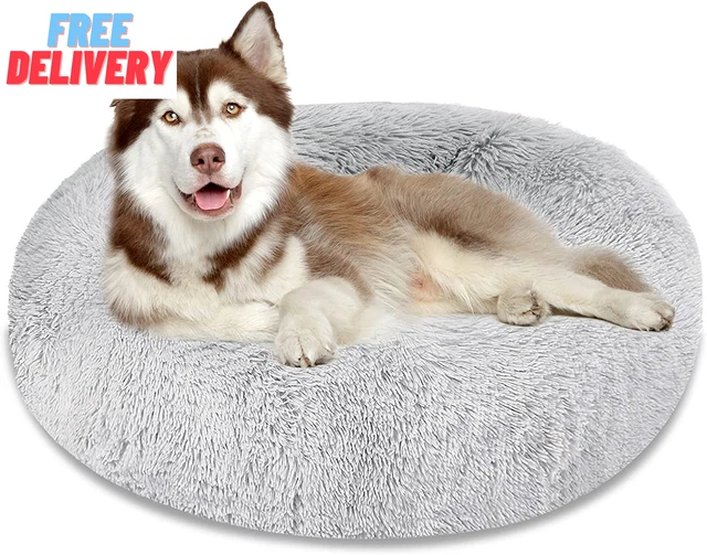 Calming Dog Bed Cat Bed Donut Cuddler, anti Anxiety Dog Bed for Small Medium Lar
