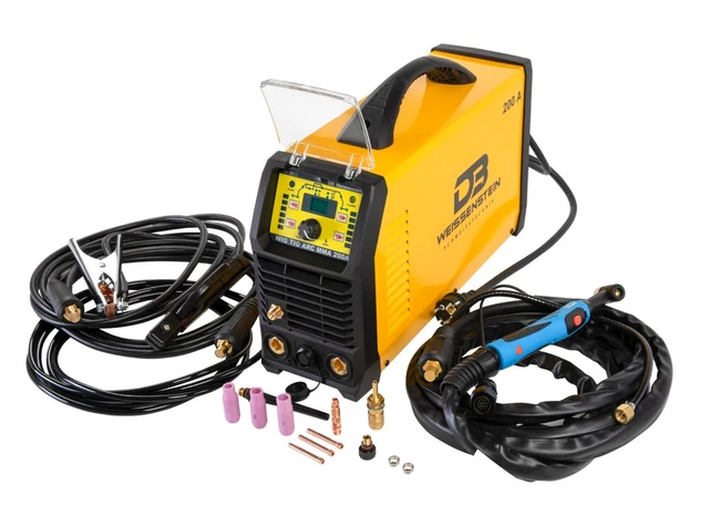 FEIFANKE AC DC TIG saldatore 200A, alluminio TIG saldatore 220V con impulso LED Display Stick/DC TIG/AC TIG/impulso TIG/Spot TIG 6 in 1 saldatrice multiprocesso TIG