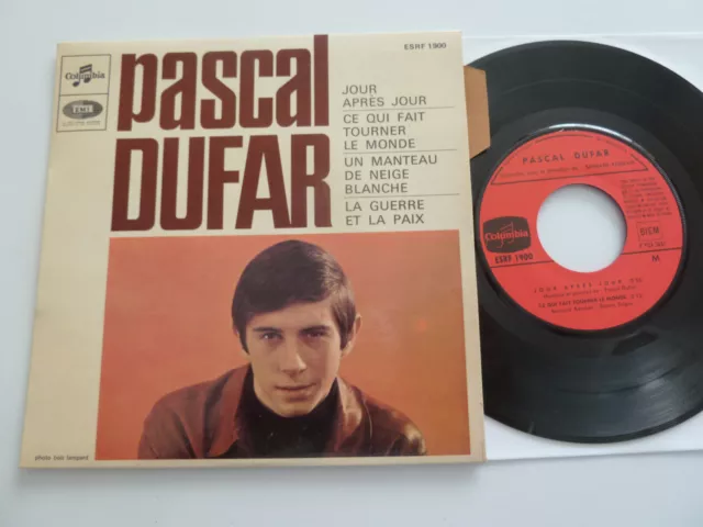 Pascal Dufar - Jour Apres Jour + 3 Ep 7" Columbia 1900 Orig M Fr Biem 45 T 1967